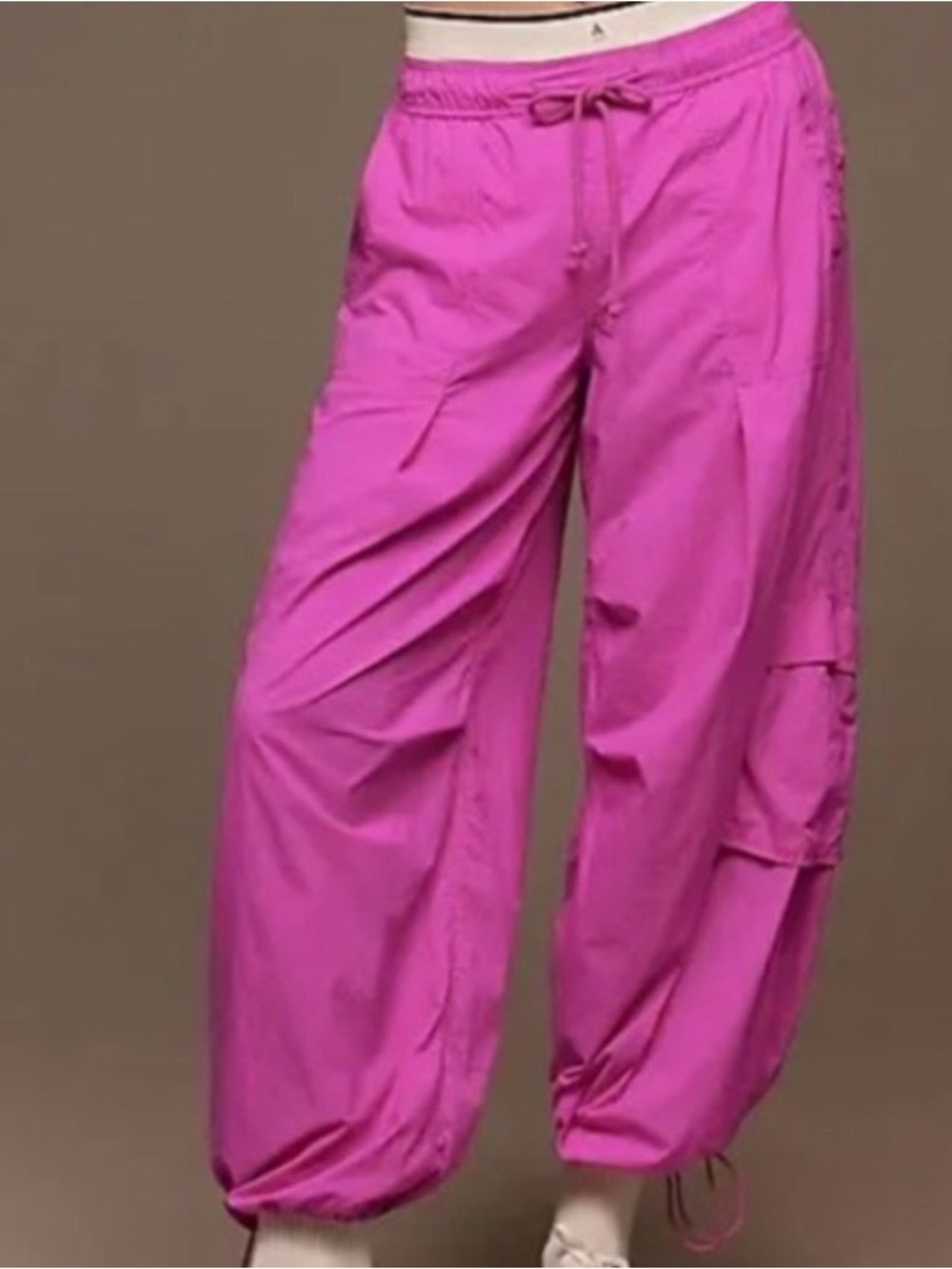 Daily Practice Anthropologie Drawstring Cargo Jogger Pants - Fuchsia Pink